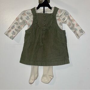 Carter's Olive Corduroy Dress Set